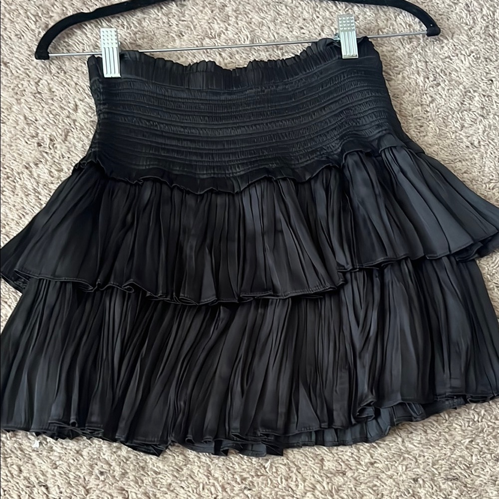 The Reset Black Bubble Mini Skirt
